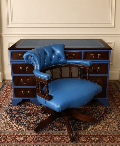 Brand new addison blue leather - new,